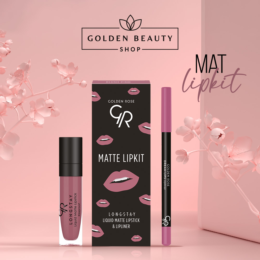 Golden Rose Matte Lip Kit Set Ada Mall